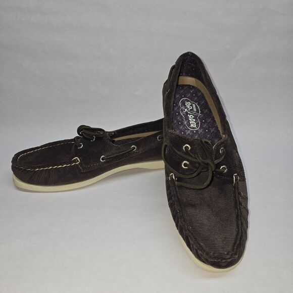 Sperry Top-Sider Women's A/O Grey Washed Corduroy Boat Shoe (Brown) Women's 10M - Picture 3 of 8